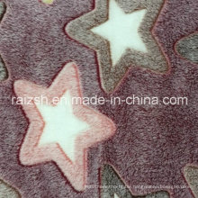 Caulking Coral Fleece Embossed Star Customized Embossed Fleece Fabric